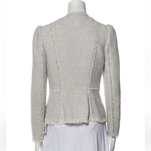 Rebecca TaylorTweed Pattern Evening Zipper Jacket, Size 4 - Picture 3 of 5